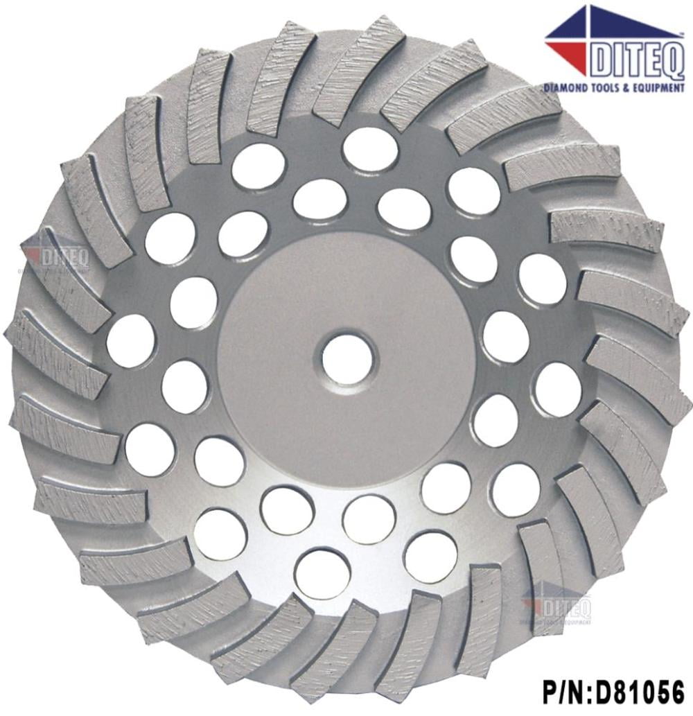 5" Diamond Double Fan Turbo Grinding Cup Wheel Concrete 7/8-5/8 Arbor 