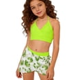 thumbnail image 5 of Shadoumai Girls Swimsuit 2 Piece Halterneck Tankini Adjustable Drawstring Bathing Suit for Girls and 7-16Y, 5 of 8
