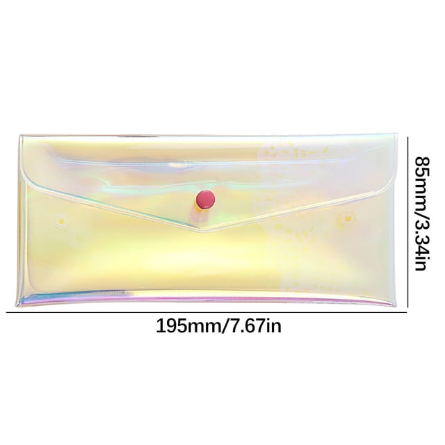 Estuche de Lápiz de Color,Organizador de Almacenamiento Transparente Y de Color Espumoso para Plumas,Estuche Portátil de Moda de 19.5x8.5cm,Lápizes de Color con Caso