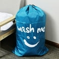 thumbnail image 3 of Paquete de 2 bolsas de lavandería esenciales de viaje, organizador grande para ropa sucia lavable, fácil de colocar en el cesto o cesto de ropa, azul claro y gris., 3 of 4