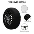 thumbnail image 2 of Goofa Colorful Tie Dye Stained Glass 2 Pattern Universal Tire Cover for Jeep, SUV, Truck, and Trailer – Waterproof, UV-Resistant,Easy to Install, Fits 14"-17" Tires-14 inch, 2 of 6
