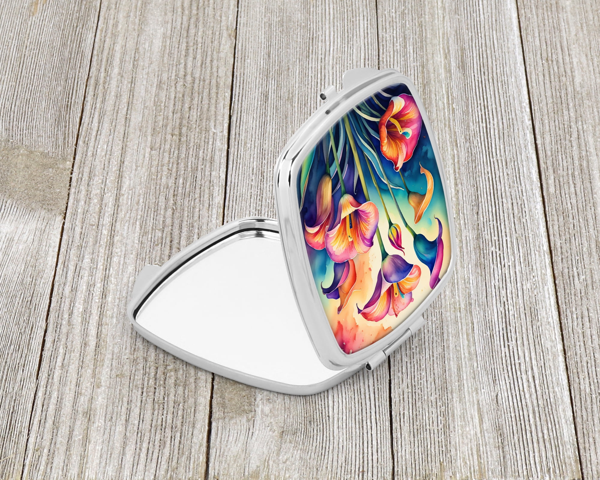 Colorful Calla Lilies Compact Mirror 2.75 in x 3 in