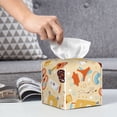 thumbnail image 5 of Uemuo Summer Travel Tissue Box Cover Holder, Square with Bottom Belt - PVC Leather Decorative Organizer for Tabletop, Bathroom, Car, Office, 5 of 8