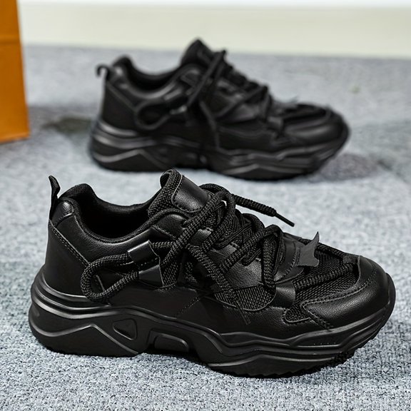 Men's Breathable Sneakers in White - Casual & Sporty Lace-Up Running Shoes with EVA Sole