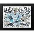 thumbnail image 2 of Goldberger, Jennifer 24x19 Black Modern Framed Museum Art Print Titled - Blue and Paynes Blooms II, 2 of 5