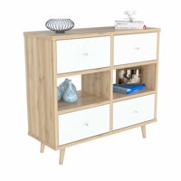 Inval Scandia Modern Maple/Polar White Dresser