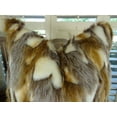 thumbnail image 2 of Thomas Collection Light Brown Gold White Luxury Rabbit Faux Fur Pillow - 17403, 2 of 5