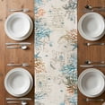 thumbnail image 6 of Coastal Crab Table Runner - 36 Inch Long, Kitchen Dining Table Runner Dresser Scarves, Vintage Summer Beach Coral Ocean Farmhouse Decor for Coffee Tables Wedding Party Banquet, 6 of 8