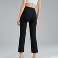thumbnail image 2 of SWSMCLT Women's Autumn Pants Chic Cigarette Elasthane Curvy Spring Pull On Trousers Breathable Leggings Black X-Small, 2 of 2