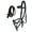 Black/Turquoise, variant on Horse Western Leather Beaded Bitless Sidepull Bridle Reins 77RS06PK-F