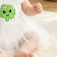 thumbnail image 5 of JUMEYU Baby Girl Romper Newborn Baby Girl Romper Sleeve Baby Dress Romper Infant Girl Summer Clothes with Headband 0 3 6 9 12 18 24 Months (White,12-18 Months), 5 of 5