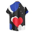 thumbnail image 3 of VBTAPA Mens Hawaiian Shirt Valentines Day Heart Print Button Down Short Sleeve Shirts Casual Summer Shirts Loose Beach Vacation Tops Multicolor XXXXL, 3 of 4