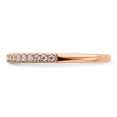 thumbnail image 3 of Solid 14k Rose Gold Diamond Wedding Band Ring Size 8 (.135 cttw.), 3 of 6