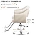 thumbnail image 3 of UBesGoo Barber Chair, Heavy Duty Hydraulic Salon Styling Chair, 360° Swivel with Footrest, Light Khaki, 3 of 8