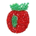 thumbnail image 1 of ID 9115 Red Apple Fruit Patch Healthy Snack Food Tree Beaded Iron On Applique, 1 of 1