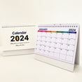 thumbnail image 6 of vnanda Eco-friendly Desk Calendar English Desk Calendar Simple Style Plan Book Spiral Coil Page Turning Date Recording 12 Monthly Calendar for Planning Event, 6 of 8