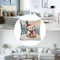 thumbnail image 3 of Cute Polar Bear Sledding WinterLinen toss pillowcase decoration pillowcase gifting preferred 24x24 inch cushion cover 4 sets sofa pillowcase sofa bedroom living room car, 3 of 8