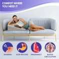 Cooling Memory Foam Bed Wedge Pillow Support Cushion for Back Pain