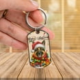 thumbnail image 3 of Merry Christmas Santa German Shepherd Scarf Twinkling Lights Xmas Holiday Stainless Steel Keychain Alsatian Dog Lover Gifts Collar Charm Tag Keyring - 00022, 3 of 5