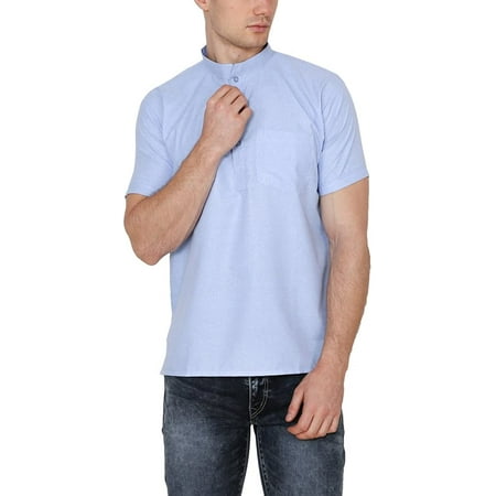 

Royal Kurta Cotton Blend Short Sleeve Kurta Sky Blue
