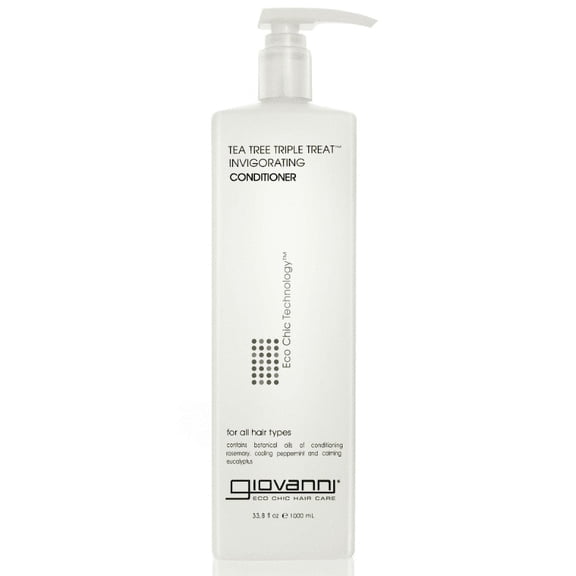 Giovanni Tea Tree Triple Treat Invigorating Conditioner - 33.8oz - Pack of 1 with Sleek Comb