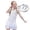 1-White37, variant on Byoo Toddler Girls Sleeveless Polo Shirts Solid Color V-Neck Athletic Kids Tennis Tops Tee Shirt