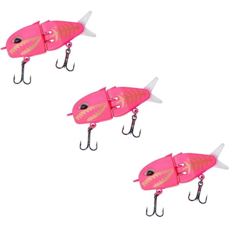Mini Glide Bait for Fishing Multi-Jointed Swimbait Wobbler White Glide Baits for Bass and Pike Hard Lure with Soft Rubber Fins
