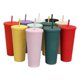 thumbnail image 5 of 710ml/24oz Large Capacity Water Cup Fully Studded Matte Tumbler Reusable Plastic Cup With Wide Opening Leak-proof Lid Straw, 5 of 5