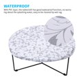 thumbnail image 5 of DTOWER Indoor Outdoor Patio Round Fitted Vinyl Tablecloth Flannel Elastic Edge Waterproof Plastic Cover, 5 of 10