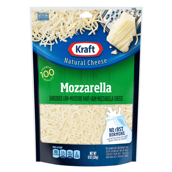 Kraft Mozzarella Shredded Cheese 8 oz Bag