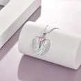 thumbnail image 3 of Angel Wings Necklace 925 Sterling Silver Guardian Angel Wings Pendant Necklace Birthstone Necklace for Women  Christmas Jewelry Gifts, 3 of 10