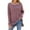 Red, variant on Lmnyox Sweaters for Women Oversized Long Sleeve Ribbed Pullover Fall Crew Neck Side Slit Soft Blouse Tops