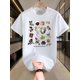 thumbnail image 1 of Camiseta de algodón con estampado de gato para hombre: informal, versátil y transpirable, con cuello redondo, perfecta para el verano., 1 of 6