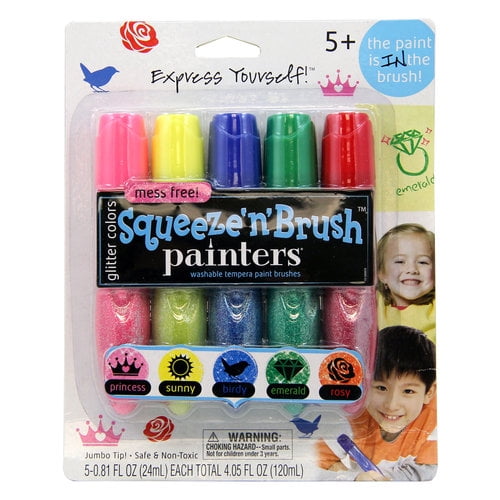 Elmer's Painters Squeeze 'n' Brush Glitter Colors, 5 ct