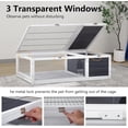 thumbnail image 5 of CL.HPAHKL Wooden Tortoise Habitat House Indoor&Outdoor, Large Tortoise Enclosure Cage with Removable Trays Reptile Cage for Small Animals, Grey, 5 of 7