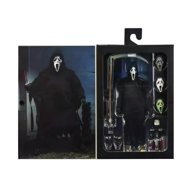 DEELLEEO GENMAI24Screaming Deadly Crying Ghost Face Killer Deluxe Edition 7-inch movable figure model