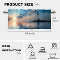 thumbnail image 2 of 1 Panel Ocean Nautical Kitchen Valance Curtains for Windows, Modern Lighthouse Coastal Window Treatment Rod Pocket Drapes Valances for Bathroom, 54" X 18", 2 of 6
