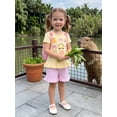 thumbnail image 5 of BemeyourBBs Toddler Baby Girl Back to School Outfit Baby First Day of School Kindergarten Outfit Baby Girl Summer Clothes Bow School Bus Embroidery Short Sleeve T Shirt Tops and Stripe Shorts Set, 5 of 9