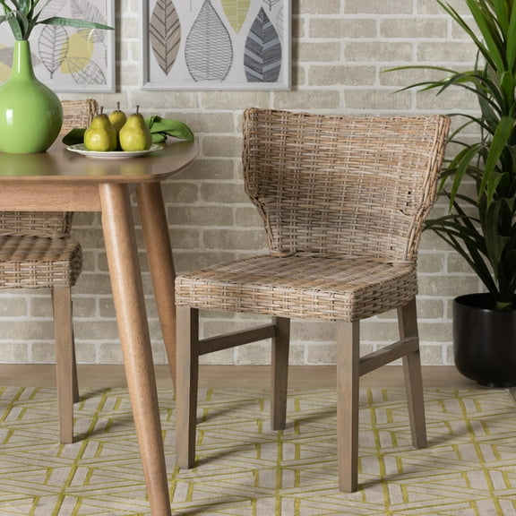 bali & pari Dining Chair, Gray and Brown