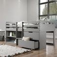 thumbnail image 2 of Fabiana Twin Loft Bed w/Storage, Gray Finish, 2 of 5