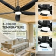 thumbnail image 6 of ALKAFY 52 inch Waterproof Ceiling Fan with LED Light and Remote, DC Motor, for Damp Bathroom Porch, 6 of 11