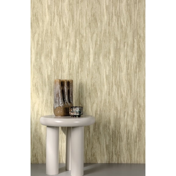 Coriander Green Faux Tree Bark Print Non Woven Non-Pasted Textured Wallpaper 57 Sq. Ft.