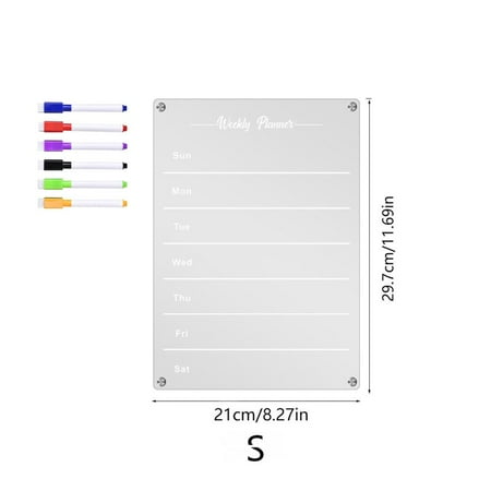 

GYZEE Magnetic Transparent Acrylic Note Board And Erasable Refrigerator Magnet