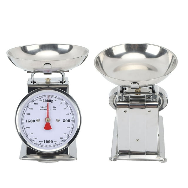 Mechanical Scale High Accuracy Stainless Steel Dial Food Scale With Removable Bowl For Kitchen Baking Cooking