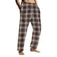 thumbnail image 2 of Homeyce Mens Fleece Pajama Pants Plaid Adjustable Drawstring Sleepwear with Pockets Fluffy Soft Warm Relaxed Fit Sleep Pant Flannel Fleece Pj Bottoms,Red M, 2 of 7