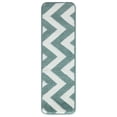 thumbnail image 2 of Stair Treads 9 inch by 28 inch by sussexhome Modern Collection Trellis Design Vibrant and Soft Stair Treads, Teal & White, Pack of 13 [100% Polypropylene], 2 of 3