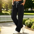 thumbnail image 2 of CONZONE Womens Cargo Pants Straight Leg Baggy Pants for Women Drawstring Fall Winter Trousers with Pockets, 2 of 4
