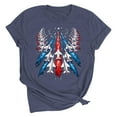 thumbnail image 3 of PXLKNZH Fun 4th of July Tops Women Independence Day Plus Size Short Sleeve Graphic Tees 2025 Summer V Neck Patriotic T-Shirts,Dark Blue,M, 3 of 8