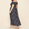 thumbnail image 7 of Zorckvet Womens Summer Dresses Flowy Plus Size off the Shoulder Fashion A Line Short Sleeve Long Dress for Women, 7 of 7