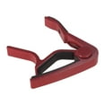 thumbnail image 1 of Aluminum Alloy Guitar Capo with Silicon Cushion - Durable Anti-Rust Design for Acoustic Guitar, Bass, Ukulele & String Instruments - Strong Stainless Steel Spring, Easy to Move & Release - Red Color, 1 of 7